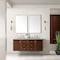 James Martin Vanities Amberly 60in Double Vanity, Mid-Century Walnut w/ 3 CM Eternal Jasmine Pearl Top 670-V60D-WLT-3EJP - alternate 2